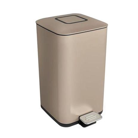 Lixeira Retangular Moderna 12 Litros Champagne Gold GhelPlus Menor preço em Lixeira Retangular Moderna 12 Litros Champagne Gold GhelPlus