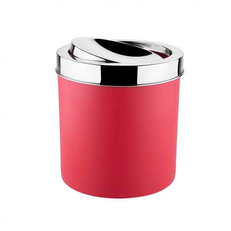 Lixeira Tampa Basc.18,5cmx20cm Brinox Vermelho Menor preço em Lixeira Tampa Basc.18,5cmx20cm Brinox Vermelho