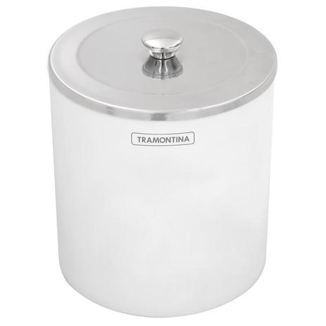 Lixeira tramontina com tampa em aco inox com acabamento polido e corpo em polipropileno branco 5l Menor preço em Lixeira tramontina com tampa em aco inox com acabamento polido e corpo em polipropileno branco 5l