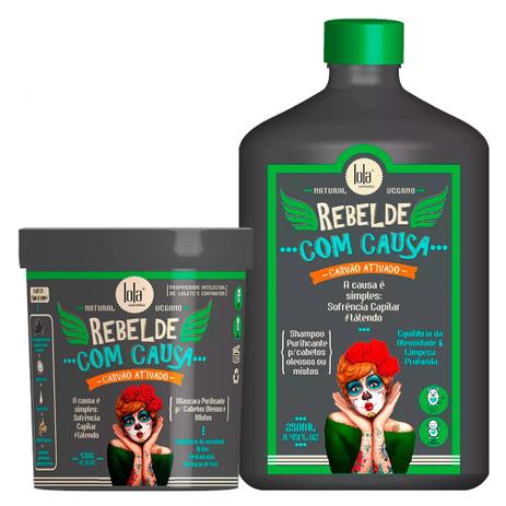 Lola Cosmetics Lola Rebelde Com Causa Carvão Ativado Kit - Shampoo + Máscara Menor preço em Lola Cosmetics Lola Rebelde Com Causa Carvão Ativado Kit - Shampoo + Máscara