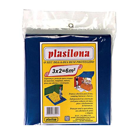 Lona plástica 3 x 2 m azul Plasitap Menor preço em Lona plástica 3 x 2 m azul Plasitap
