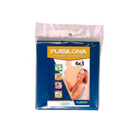 Lona Plástica Plasilona 4x3m Azul - Plasitap Menor preço em Lona Plástica Plasilona 4x3m Azul - Plasitap