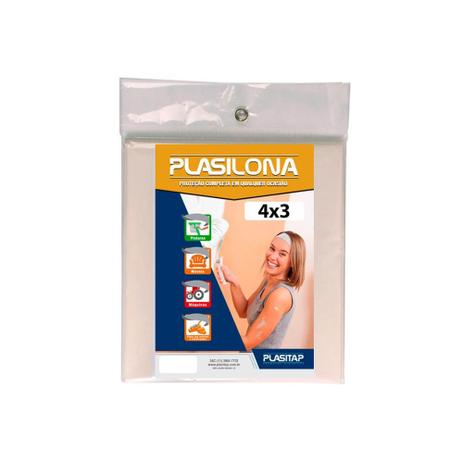 Lona Plástica Plasilona 4x3m Transparente - Plasitap Menor preço em Lona Plástica Plasilona 4x3m Transparente - Plasitap