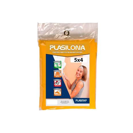 Lona Plástica Plasilona 5x4m Amarela - Plasitap Menor preço em Lona Plástica Plasilona 5x4m Amarela - Plasitap
