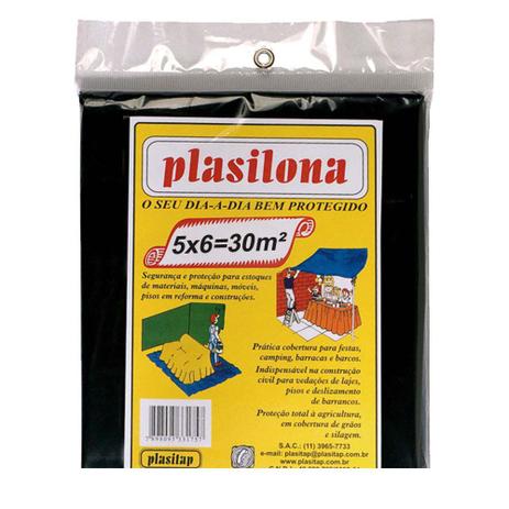 Lona plástica preta 5x6m Plasitap Menor preço em Lona plástica preta 5x6m Plasitap