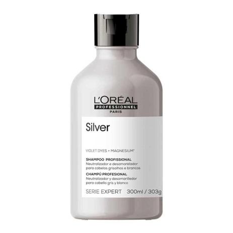 LOréal Professionnel Silver Shampoo para cabelos brancos e grisalhos 300ml SERIE EXPERT - L'Oréal Professionnel Menor preço em LOréal Professionnel Silver Shampoo para cabelos brancos e grisalhos 300ml SERIE EXPERT - L'Oréal Professionnel