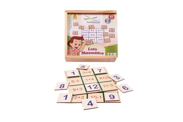 Loto Matemática 4 Placas + 36 Peças Em Mdf - Editora fundamental Menor preço em Loto Matemática 4 Placas + 36 Peças Em Mdf - Editora fundamental