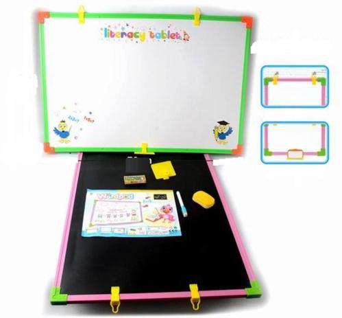 Lousa Infantil Quadro Branco E Negro Com Acessorios 2 Em 1 Educativo Mural De Desenhos Recado 80Cm - Makeda Menor preço em Lousa Infantil Quadro Branco E Negro Com Acessorios 2 Em 1 Educativo Mural De Desenhos Recado 80Cm - Makeda