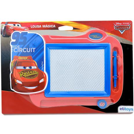 Lousa Mágica Carros com Caneta Disney Pixar Cars - Etitoys Menor preço em Lousa Mágica Carros com Caneta Disney Pixar Cars - Etitoys