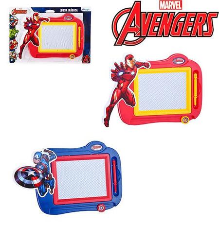 Lousa magica com caneta 20x14cm colors vingadores/avengers na cartela - Etitoys Menor preço em Lousa magica com caneta 20x14cm colors vingadores/avengers na cartela - Etitoys