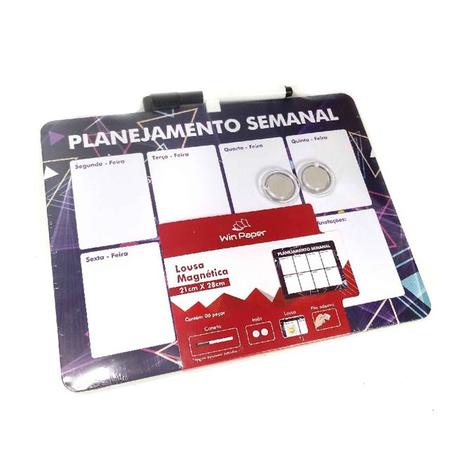 Lousa quadro de planejamento semanal organizador de agenda magnetico mural de recados completo - Gimp Menor preço em Lousa quadro de planejamento semanal organizador de agenda magnetico mural de recados completo - Gimp