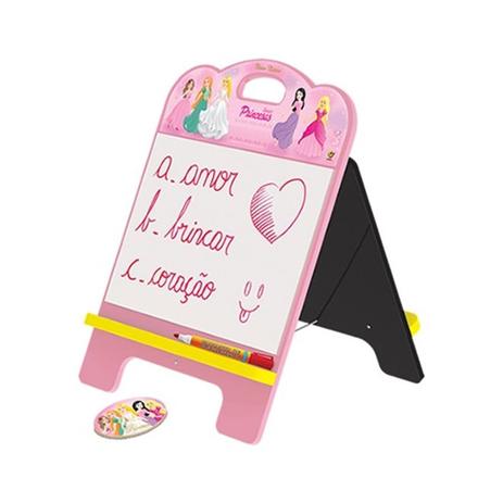Lousa quadro mural de recados 2 em 1 princesas infantil completo cavalete junges Menor preço em Lousa quadro mural de recados 2 em 1 princesas infantil completo cavalete junges