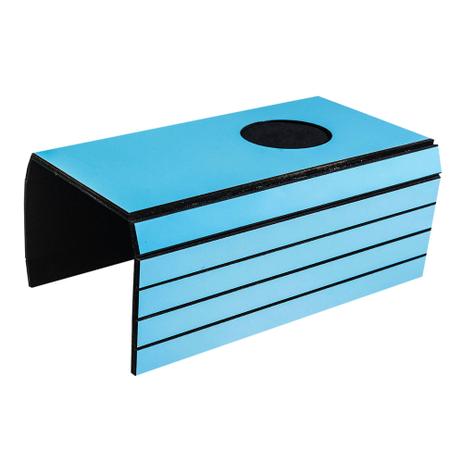 Lugar Americano para Sofá com 1 Espaço para Copo - 40x30 cm - Laminado Azul - Evolux Menor preço em Lugar Americano para Sofá com 1 Espaço para Copo - 40x30 cm - Laminado Azul - Evolux