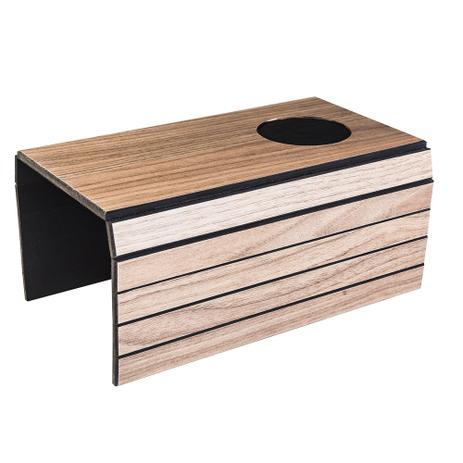 Lugar Americano para Sofá com 1 Espaço para Copo - 40x30 cm - Madeira Avelã - Evolux Menor preço em Lugar Americano para Sofá com 1 Espaço para Copo - 40x30 cm - Madeira Avelã - Evolux
