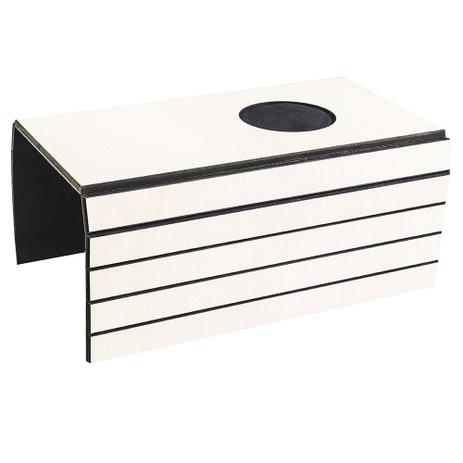 Lugar Americano para Sofá com 1 Espaço para Copo - 40x30 cm - Madeira Bege - Evolux Menor preço em Lugar Americano para Sofá com 1 Espaço para Copo - 40x30 cm - Madeira Bege - Evolux