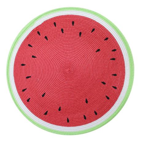 Lugar americano pvc frutas 38 cm redondo melancia - niazitex Menor preço em Lugar americano pvc frutas 38 cm redondo melancia - niazitex