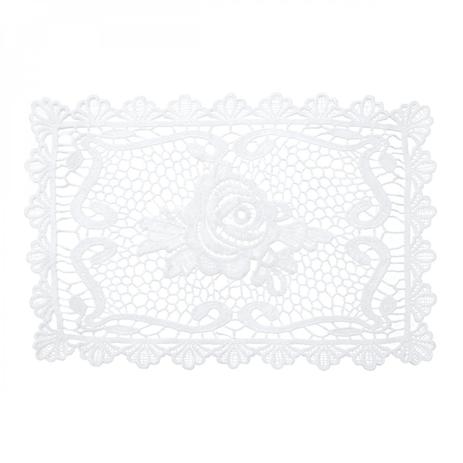 Lugar Americano Retangular de Trama Sintética Engomado Rose 45cmx30cm L6618 Lyor Branco Menor preço em Lugar Americano Retangular de Trama Sintética Engomado Rose 45cmx30cm L6618 Lyor Branco