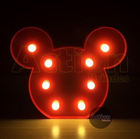 Luminária Abajur De Led Cabeça Do Mickey Decoração - MM Menor preço em Luminária Abajur De Led Cabeça Do Mickey Decoração - MM