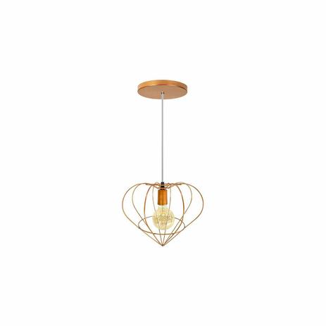 Luminária Aramado Lustre Pendente Coração Cobre - Plug Lar é boa?