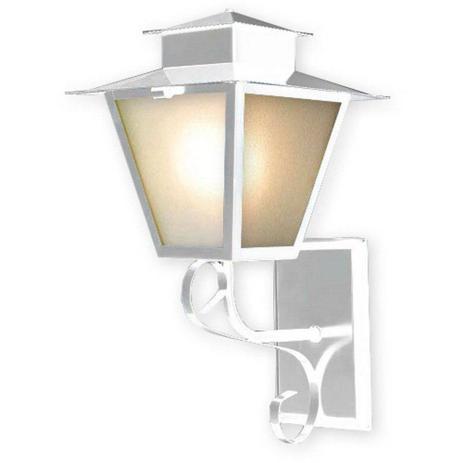 Luminária Arandela Colonial Quadrada Externa Branco 46cm Aço Parede Vintage Quintal Jardim Gaúcha - Ideal Menor preço em Luminária Arandela Colonial Quadrada Externa Branco 46cm Aço Parede Vintage Quintal Jardim Gaúcha - Ideal