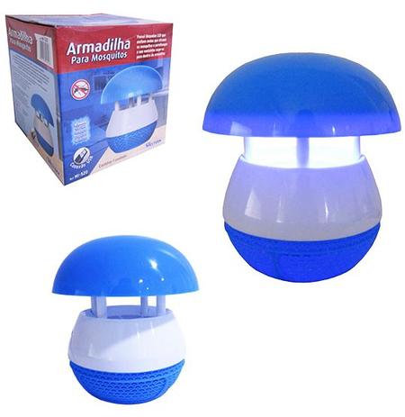 Luminaria / armadilha mata mosquito com led usb azul - Fix/rio de ouro Menor preço em Luminaria / armadilha mata mosquito com led usb azul - Fix/rio de ouro