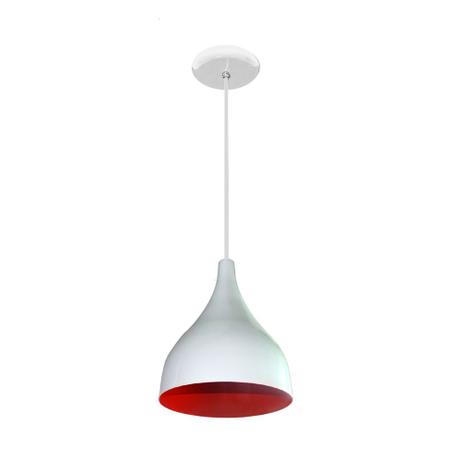 Luminaria Colorida Modelo Funil Grande 32 cm x 23 cm - Branco com Vermelho - Lustres amandini Menor preço em Luminaria Colorida Modelo Funil Grande 32 cm x 23 cm - Branco com Vermelho - Lustres amandini