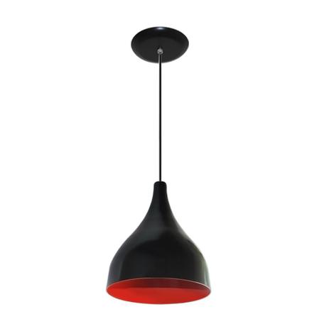 Luminaria Colorida Modelo Funil Grande 32 cm x 23 cm - Preto com Vermelho - Lustres amandini Menor preço em Luminaria Colorida Modelo Funil Grande 32 cm x 23 cm - Preto com Vermelho - Lustres amandini