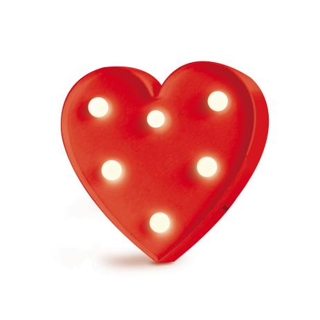 Luminária Coracao Led Decoração Mesa A Pilha Vermelho 15Cm - Cromus Menor preço em Luminária Coracao Led Decoração Mesa A Pilha Vermelho 15Cm - Cromus