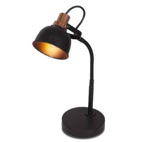 Luminária de Bancada Alumínio Spot Line Oxford 1XE27 Preto com Cobre Polido 637/1 Menor preço em Luminária de Bancada Alumínio Spot Line Oxford 1XE27 Preto com Cobre Polido 637/1