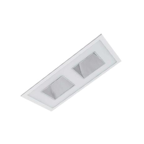 Luminária de embutir retangular para 3 lâmpadas E-27 8061BM Bonin Menor preço em Luminária de embutir retangular para 3 lâmpadas E-27 8061BM Bonin