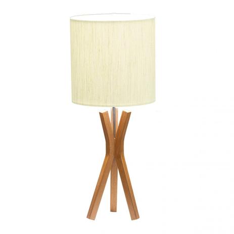 Luminária de Mesa 1 Lâmpada Tripé Tom Luz Iluminação Microseda Cru Menor preço em Luminária de Mesa 1 Lâmpada Tripé Tom Luz Iluminação Microseda Cru