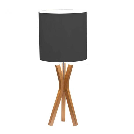 Luminária de Mesa 1 Lâmpada Tripé Tom Luz Iluminação Preto Menor preço em Luminária de Mesa 1 Lâmpada Tripé Tom Luz Iluminação Preto