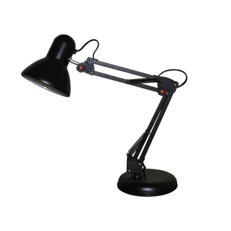 Luminaria De Mesa Articulável com Regulagem - Abajur Articulado - Preto - Amandini Menor preço em Luminaria De Mesa Articulável com Regulagem - Abajur Articulado - Preto - Amandini