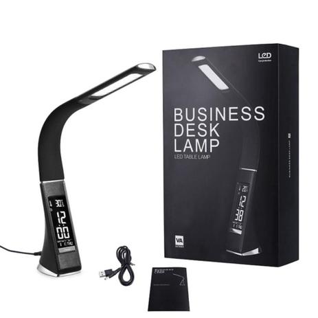 Luminária De Mesa Com Lcd E Led Para Quarto E Escritório Multifuncional Em Couro - Va screen é boa?