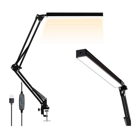 Luminária de Mesa LED Articulada com Clip - ANIMO SHOP Menor preço em Luminária de Mesa LED Articulada com Clip - ANIMO SHOP