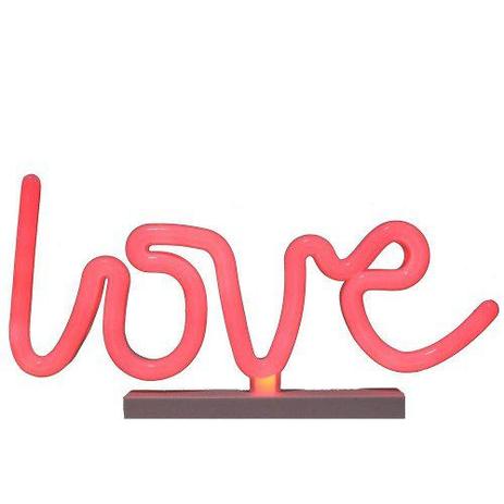 Luminária De Mesa Led Neon Vermelho Love - Interponte comercial Menor preço em Luminária De Mesa Led Neon Vermelho Love - Interponte comercial