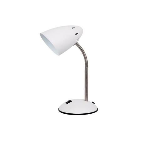 Luminaria De Mesa Metal 1Xe27 40W 30X20X14,5Cm Branco E Cromado - Quality Menor preço em Luminaria De Mesa Metal 1Xe27 40W 30X20X14,5Cm Branco E Cromado - Quality