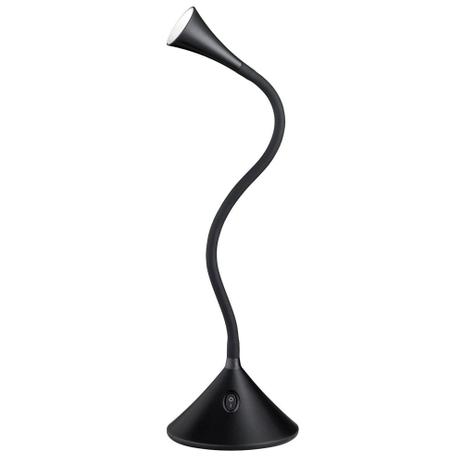 Luminária de Mesa ou de Cabeceira Modelo Barcelonita com Haste Flexível LED Embutido de 3.2W Pret - Starlux Menor preço em Luminária de Mesa ou de Cabeceira Modelo Barcelonita com Haste Flexível LED Embutido de 3.2W Pret - Starlux