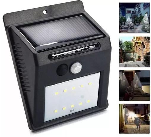 Luminaria de Parede LED Luz Solar Branca com Sensor de Movimento - Dc Importação Menor preço em Luminaria de Parede LED Luz Solar Branca com Sensor de Movimento - Dc Importação
