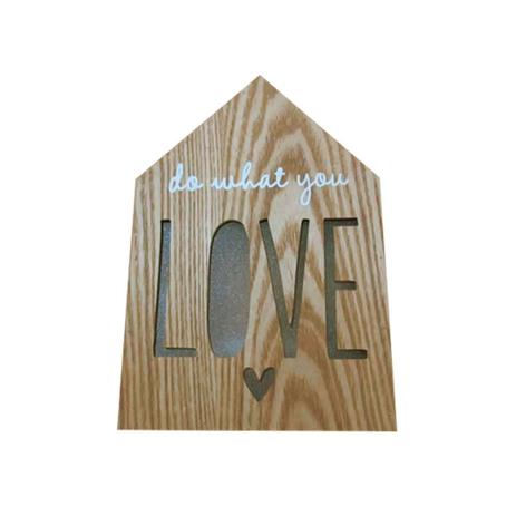 Luminária Decorativa de Madeira Luz Led - Do What You Love - Urban Menor preço em Luminária Decorativa de Madeira Luz Led - Do What You Love - Urban