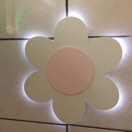 Luminária Decorativa de Parede Rosa com LED - J r personalização em mdf Menor preço em Luminária Decorativa de Parede Rosa com LED - J r personalização em mdf