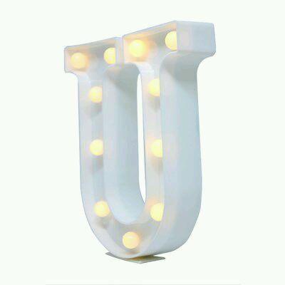 Luminária decorativa em LED - Letra Caixa U - Cromus Menor preço em Luminária decorativa em LED - Letra Caixa U - Cromus