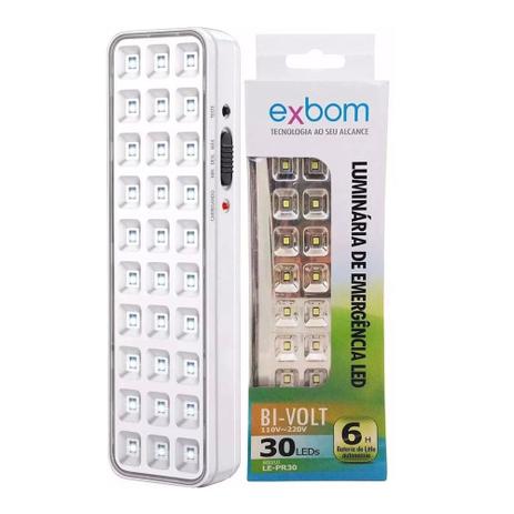 Luminária Emergência LE-PR30 - Exbom Menor preço em Luminária Emergência LE-PR30 - Exbom