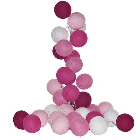 Menor preço em Luminária infantil LED CORMILU Rosa Degradê Jaipur 20 bolas 220V