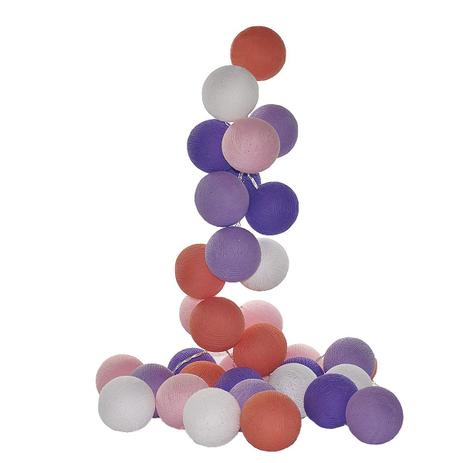 Menor preço em Luminária infantil LED CORMILU Roxo Rosas Honolulu 20 bolas À Pilha