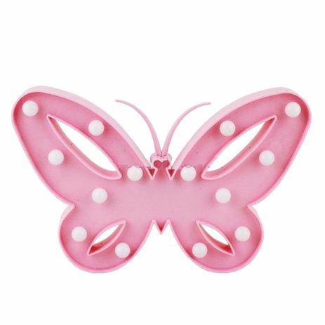 Luminária Led Borboleta Abajur Leds Decoração Rosa Bebe - Coisaria Menor preço em Luminária Led Borboleta Abajur Leds Decoração Rosa Bebe - Coisaria