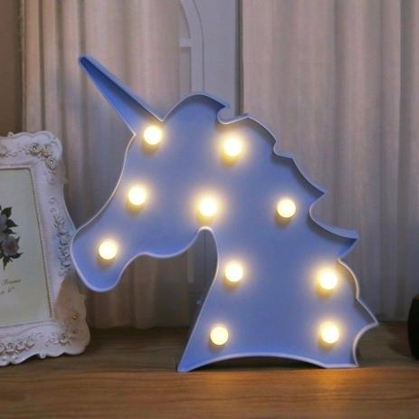 Luminária Led Cabeça Unicórnio Azul Abajur Leds Decoração - Coisaria Menor preço em Luminária Led Cabeça Unicórnio Azul Abajur Leds Decoração - Coisaria