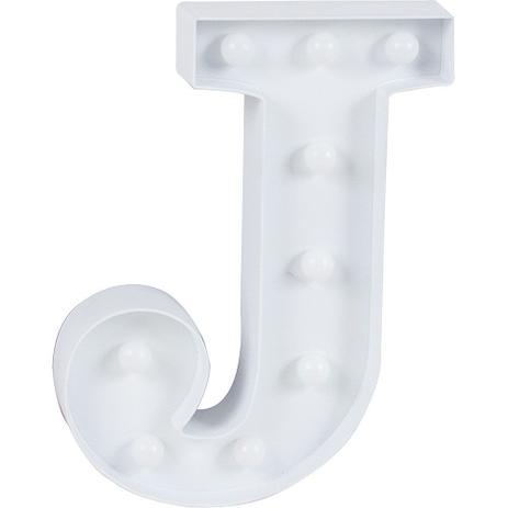 Luminária Led Decorativa Letra J CV151656 Cazza Branca Menor preço em Luminária Led Decorativa Letra J CV151656 Cazza Branca