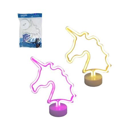 Luminaria led neon festa unicornio abajur com base a pilha ou usb - Gimp Menor preço em Luminaria led neon festa unicornio abajur com base a pilha ou usb - Gimp