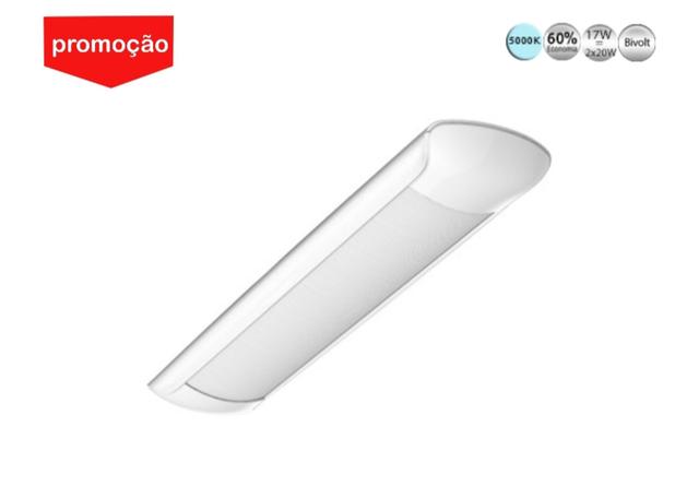 Menor preço em Luminária Led Sobrepor 17w Osram 5000k 60cm Bivolt